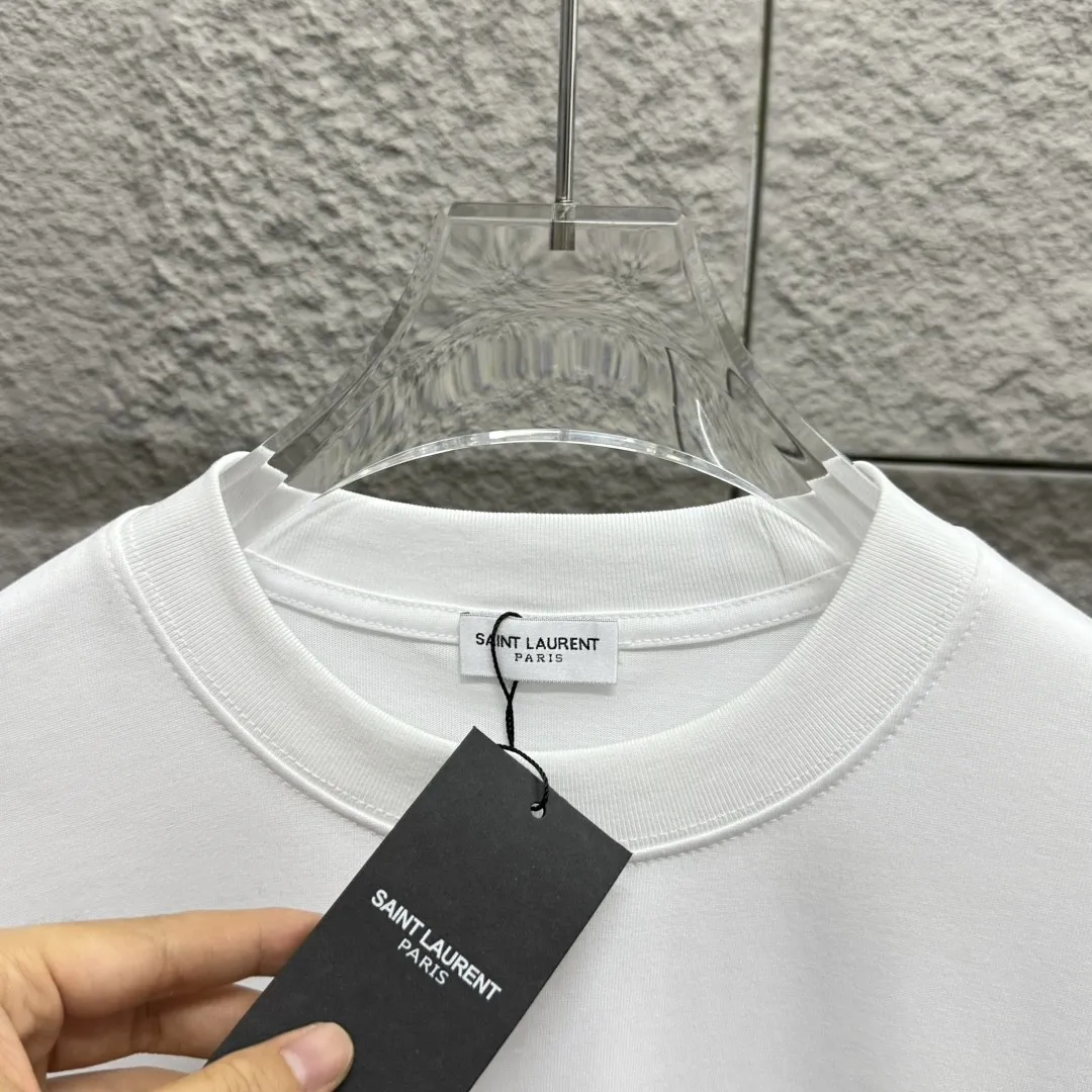 Ysl* * 2025 New Arrival Classic Black White T Same Style Size： S （90-130 ） M （120-150 ） L （140-165 ） XL （160-180 ） XXL （180-210 ） ：Black White